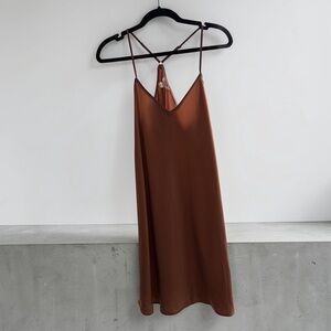 NWT: Copper Strappy Slip Dress